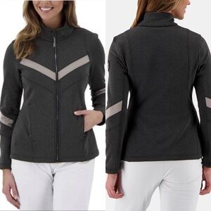 NWT Obermeyer Shimmer Fleece Jacket Long Sleeve Hiking Medium Gray Lightweight